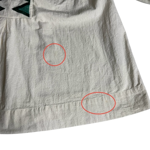 Leon and Harper The‎ Alpha Cacia Blouse Cotton Geometric Embroidered Womens XS - Picture 10 of 13